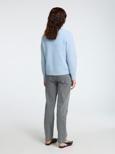 Selected Femme - SLFLULU LS KNIT SHORT CARDIGAN NOOS (Cashmere Blue)