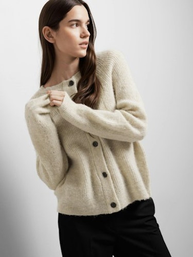Selected Femme - SLFLULU LS KNIT SHORT CARDIGAN NOOS (Birch)
