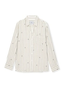 Rails - Charli Shirt Striped Seahorses (Offwhite)