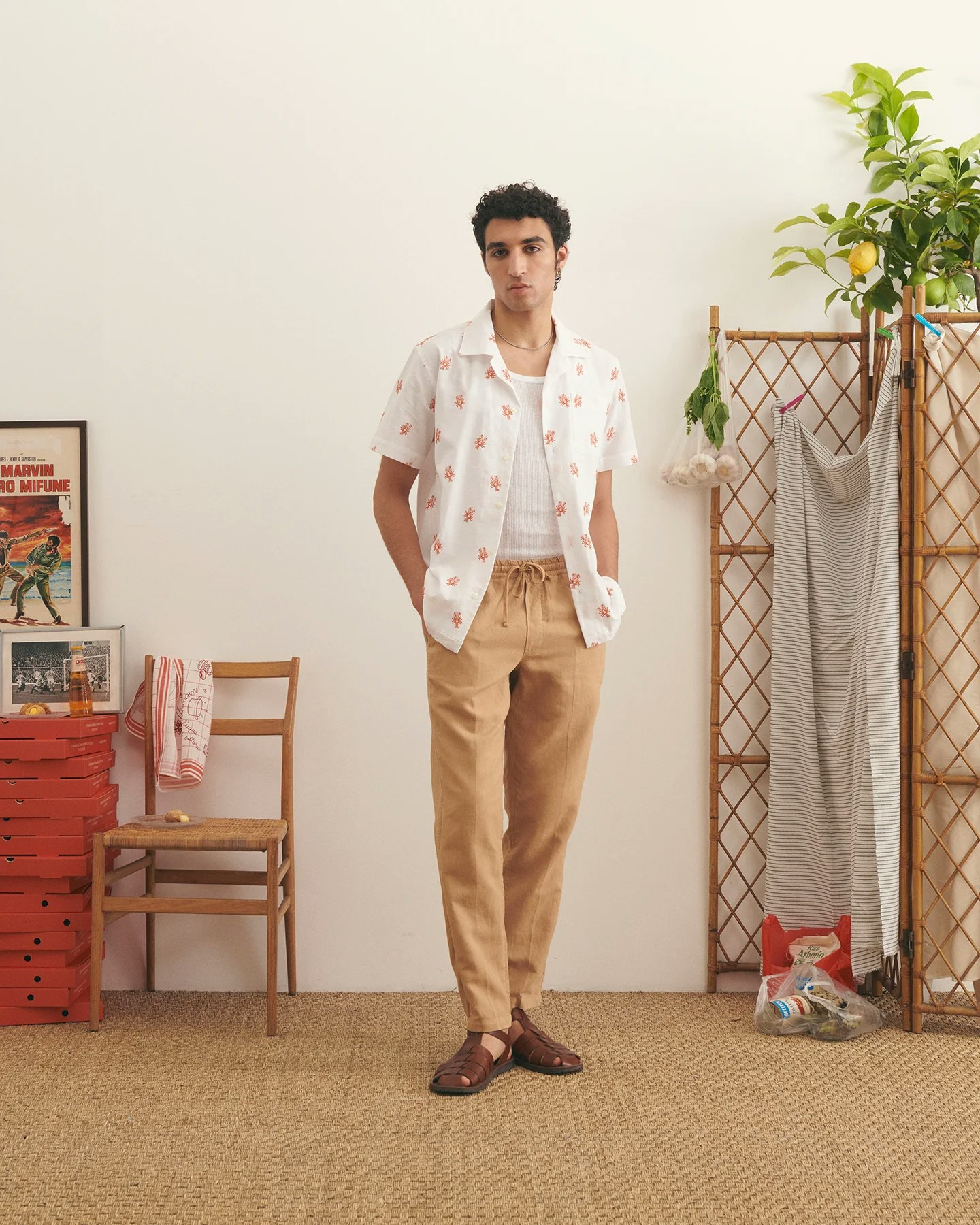 Maison Labiche - Germain Shirt Lobster (White)