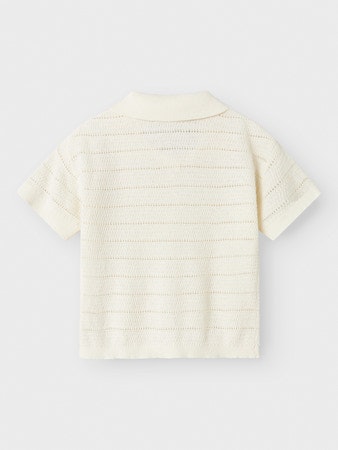Lil' Atelier - NMMGLIVO SS KNIT POLO (Coco Milk)