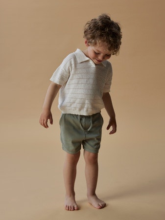 Lil' Atelier - NMMGLIVO SS KNIT POLO (Coco Milk)