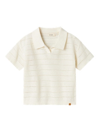 Lil' Atelier - NMMGLIVO SS KNIT POLO (Coco Milk)