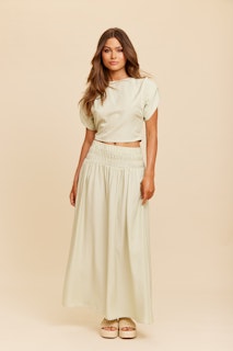 Rut & Circle - PAMELA MAXI SKIRT (Light Green)