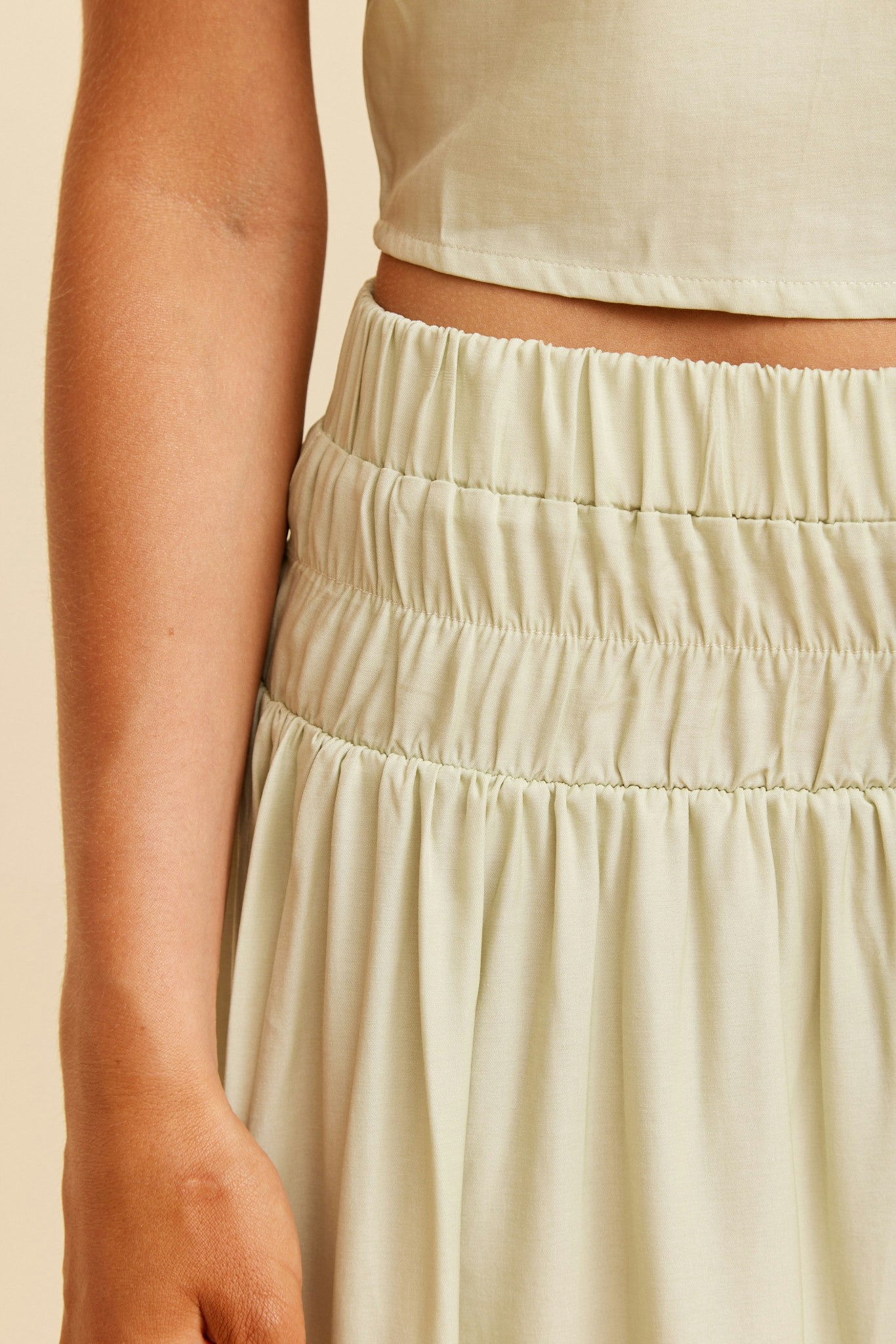 Rut & Circle - PAMELA MAXI SKIRT (Light Green)