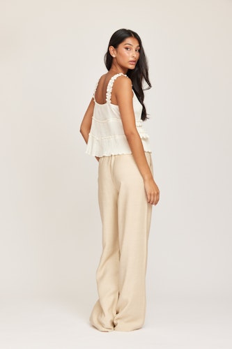 Rut & Circle - AMELIE LINEN PANT (Beige)