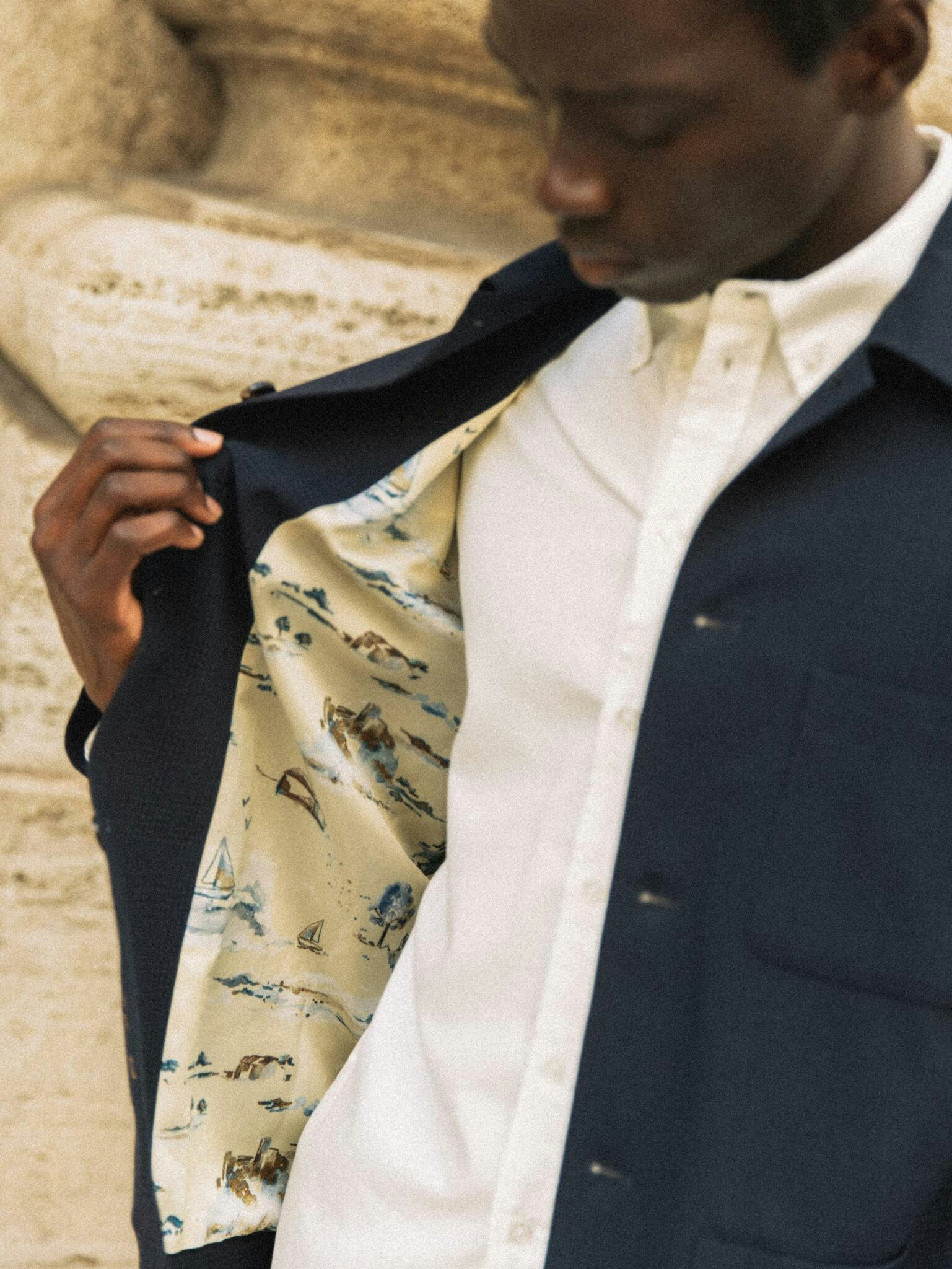 Mos Mosh Gallery - MMGConor Seer Check Jacket (Navy)