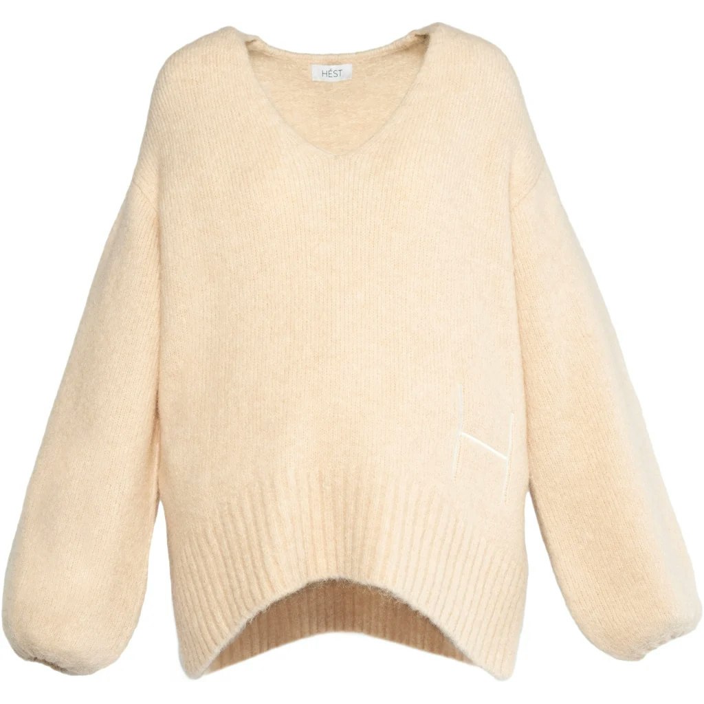 Hést - SOFIE V-neck Sweater (Summer Sand)