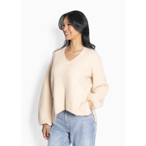 Hést - SOFIE V-neck Sweater (Summer Sand)