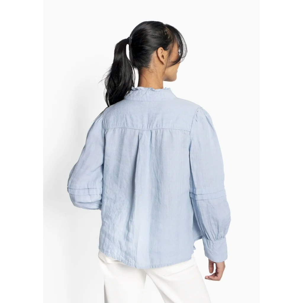 Hést - SARI Linen Blouse (Faded Denim)