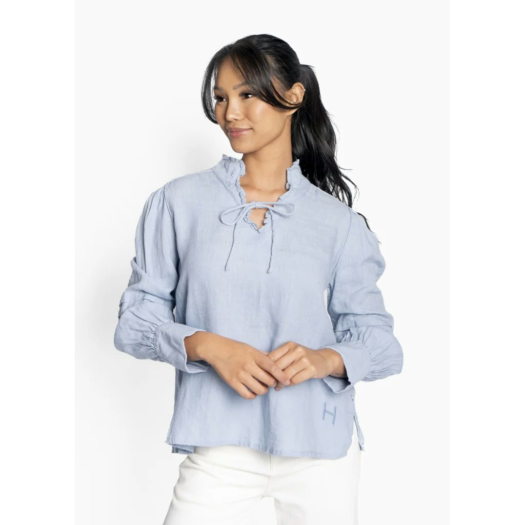 Hést - SARI Linen Blouse (Faded Denim)