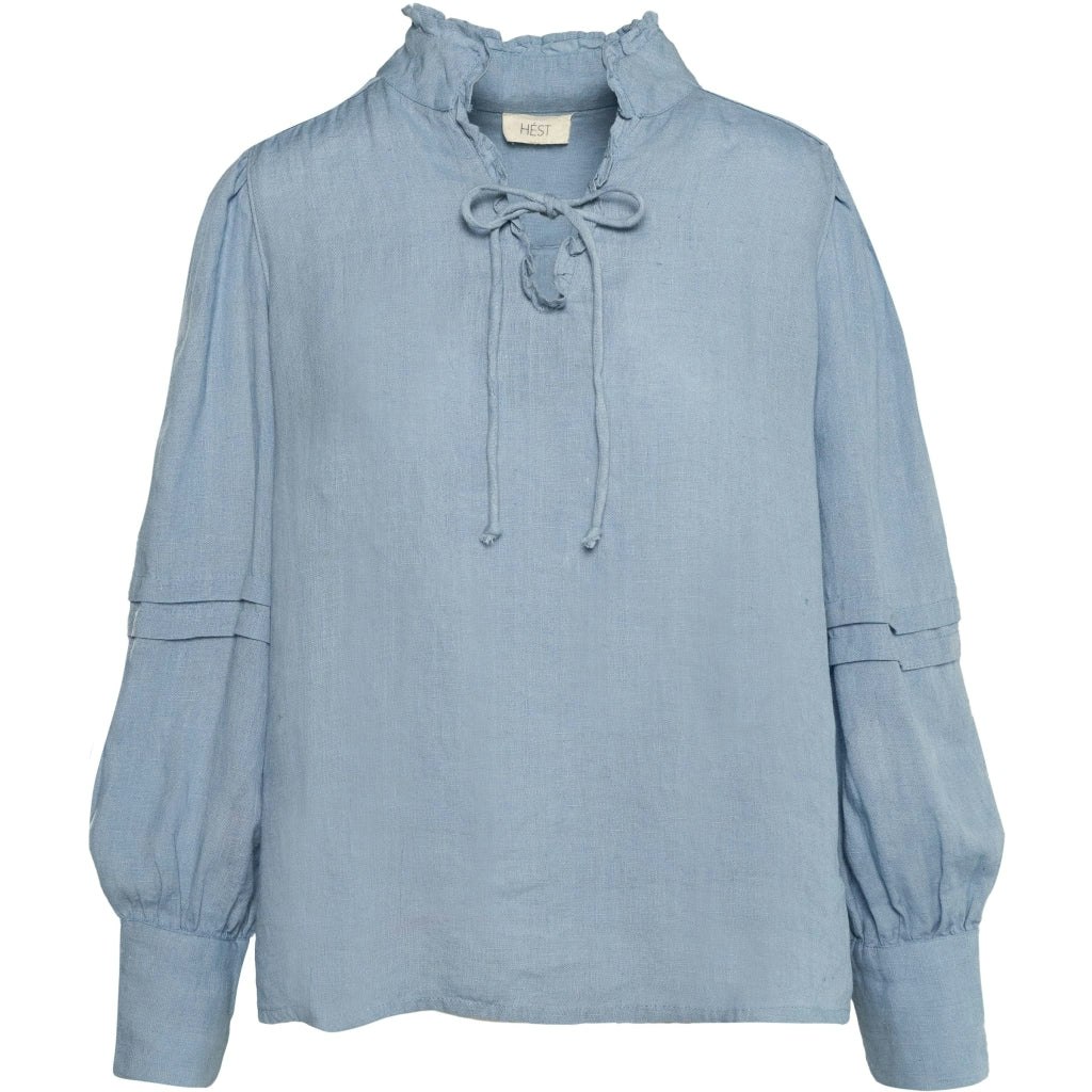 Hést - SARI Linen Blouse (Faded Denim)