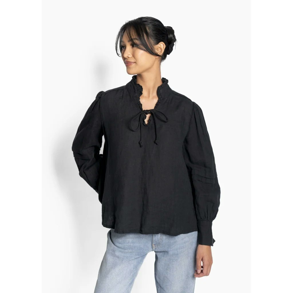 Hést - SARI Linen Blouse (Black)