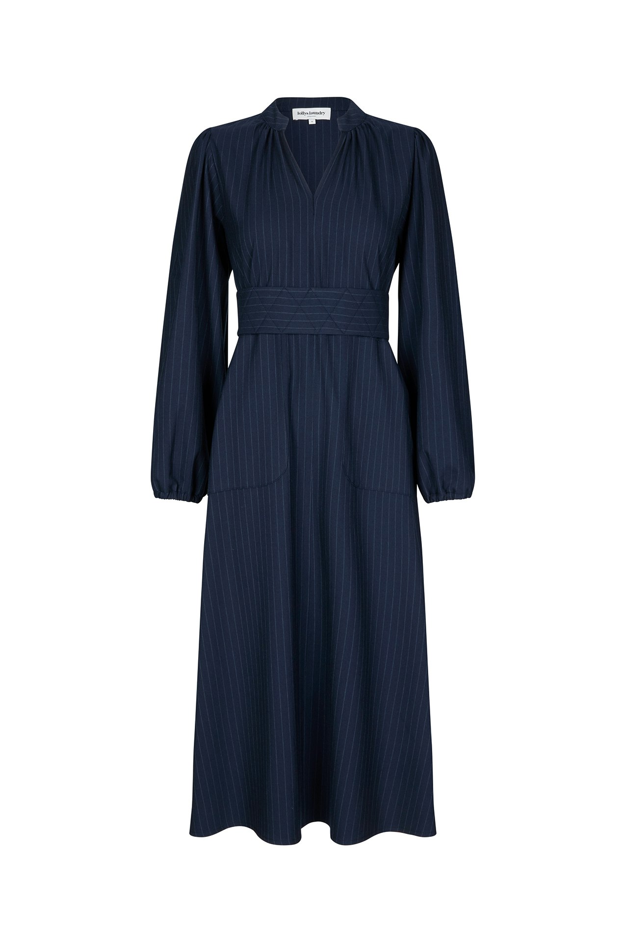 Lollys Laundry - ParisLL Midi Dress LS (Dk Navy)