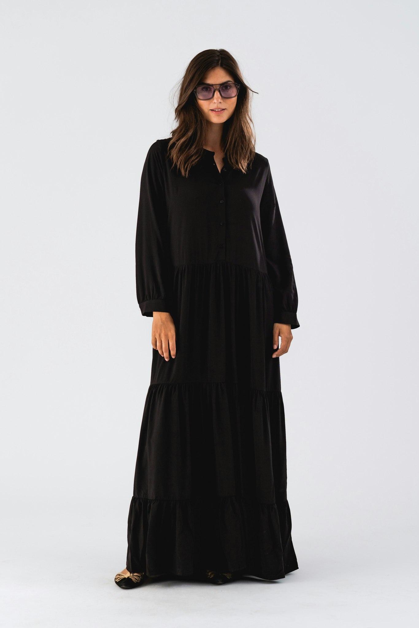 Lollys Laundry - NeeLL Maxi Dress LS (Black)