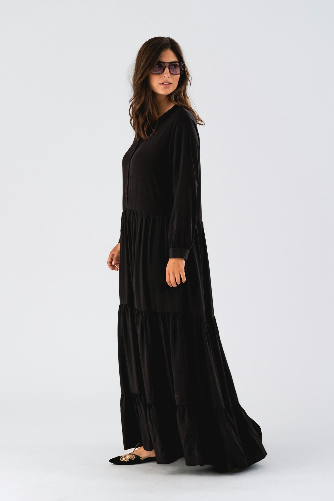 Lollys Laundry - NeeLL Maxi Dress LS (Black)