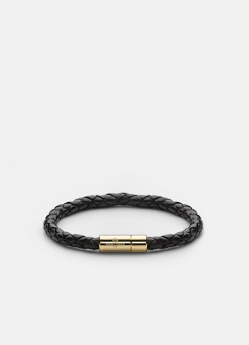 Leather Bracelet Gold 8mm