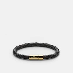 Leather Bracelet Gold 6mm