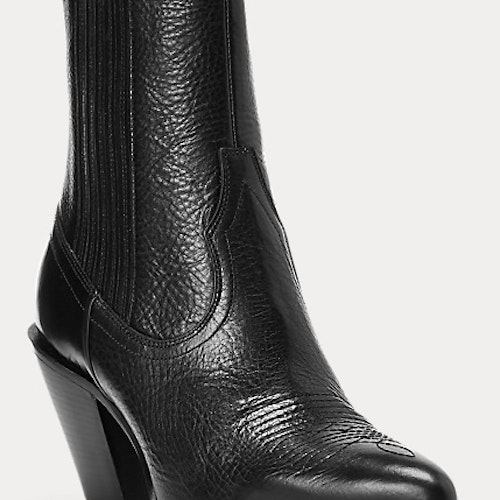 Ralph Lauren - Lowrey Leather Cowboy Boot - Black -  4999:-