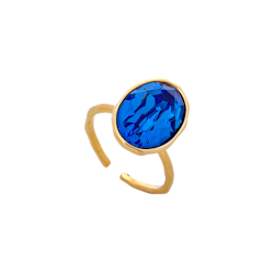 Lily and Rose - ASTRID OVAL RING – SAPPHIRE (GOLD)