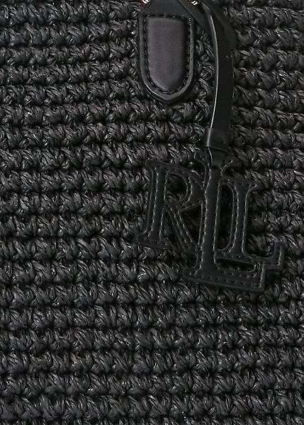 Ralph Lauren - Lauren - Crochet-Straw Mini Marcy II Satchel - Black
