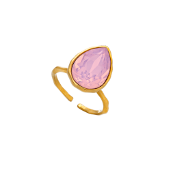 Lily and Rose - EVE RAINDROP RING – SUGAR PINK