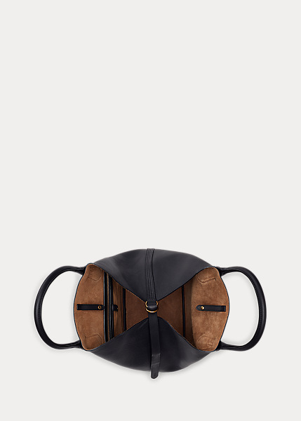 Polo Ralph Lauren - Leather Medium Bellport Toten - Black