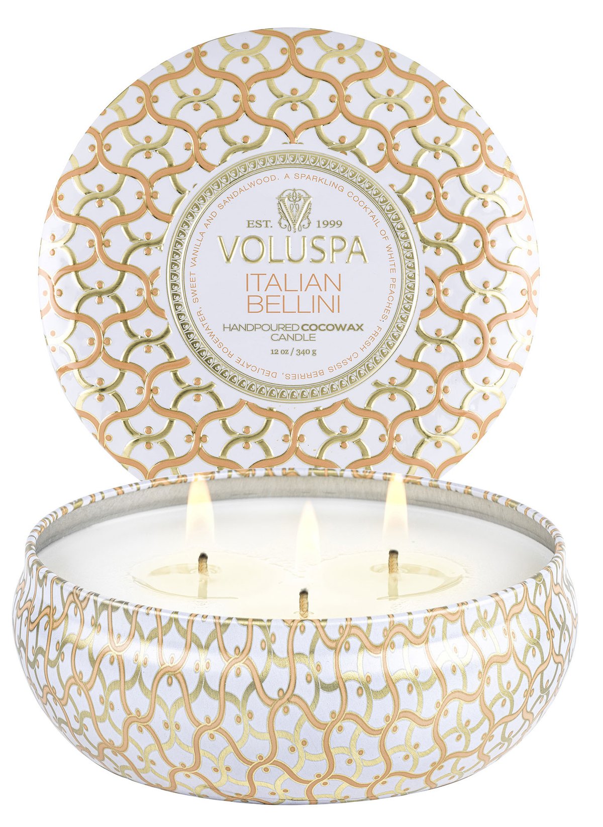 Voluspa - Italian Bellini - 3 Wick Tin Candle