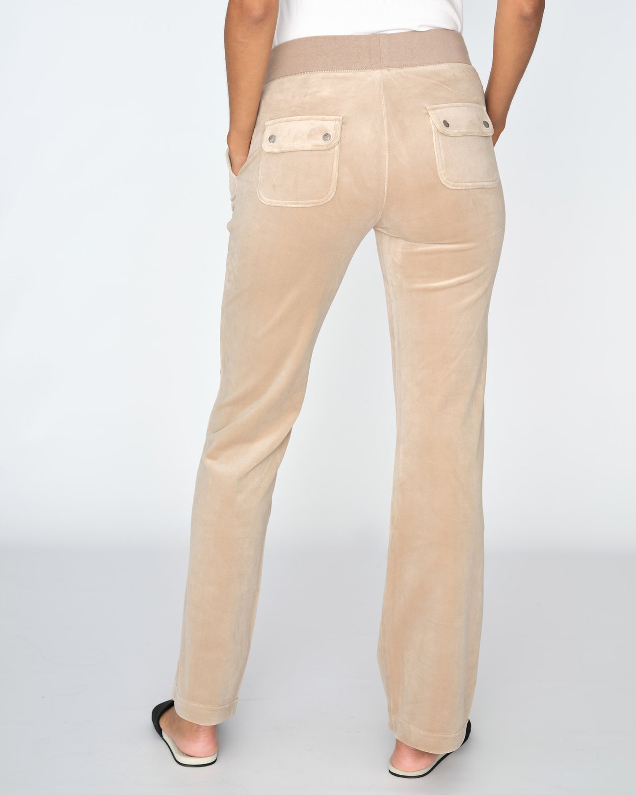Juicy Couture - Classic Velour Del Ray Pant - Warm Taupe