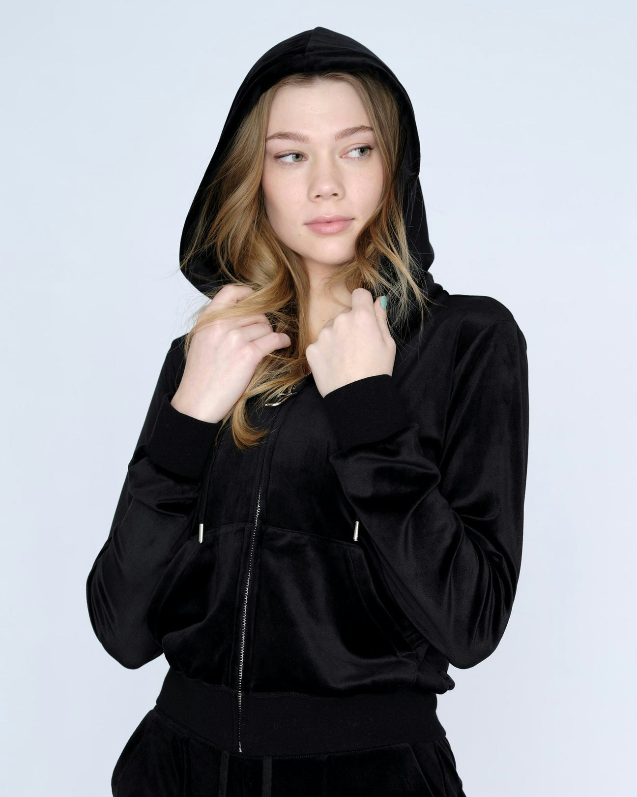 Juicy Couture - Classic Velour Robertson Zip Hoodie - Black