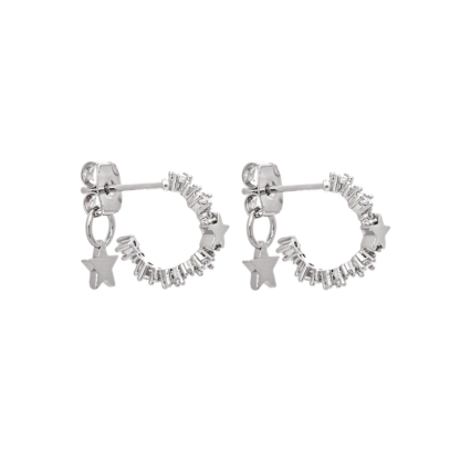 Lily and rose - PETITE CAPELLA EARRINGS – CRYSTAL (SILVER)