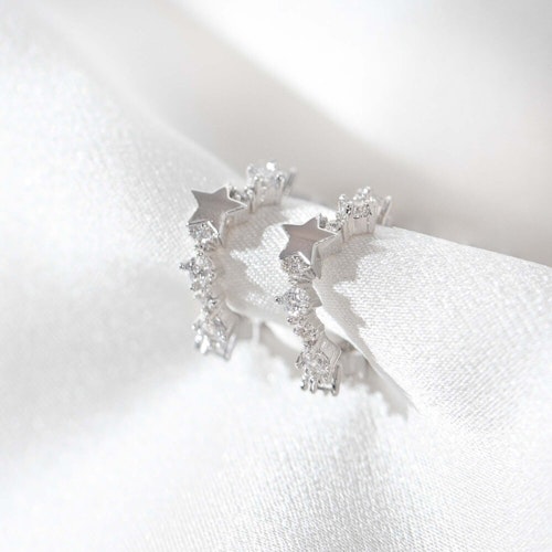 Lily and rose - PETITE CAPELLA EARRINGS – CRYSTAL (SILVER)