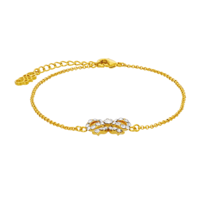 Lily and rose - PETITE ANTOINETTE BOW BRACELET – CRYSTAL (GOLD)