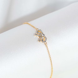 Lily and rose - PETITE ANTOINETTE BOW BRACELET – CRYSTAL (GOLD)