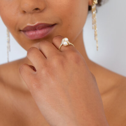Lily and rose - JACKIE RING – IVORY PEARL