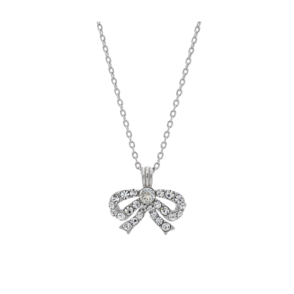 Lily and rose - PETITE ANTOINETTE BOW NECKLACE – CRYSTAL (SILVER)