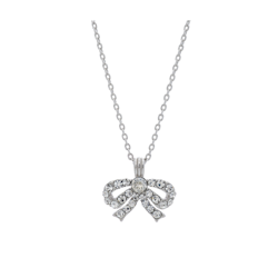 Lily and rose - PETITE ANTOINETTE BOW NECKLACE – CRYSTAL (SILVER)