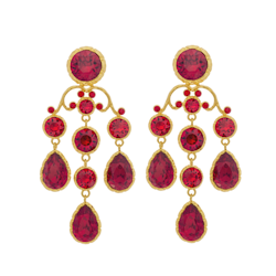 Lily and Rose - VICTORIA EARRINGS – SCARLET RED