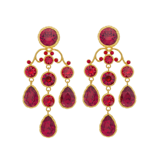 Lily and Rose - VICTORIA EARRINGS – SCARLET RED