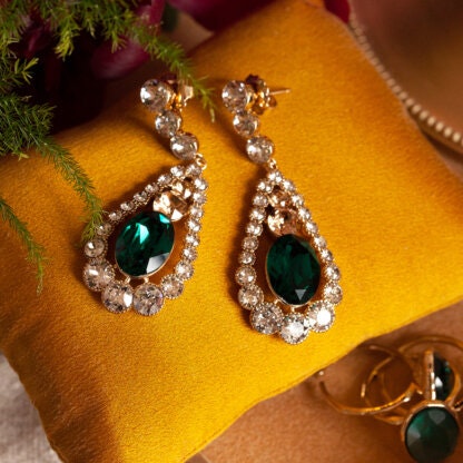 Lily and Rose - ELIZABETH EARRINGS – EMERALD