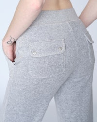 Juicy Couture - Classic Velour Del Ray Pant - Silver Marl