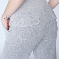 Juicy Couture - Classic Velour Del Ray Pant - Silver Marl