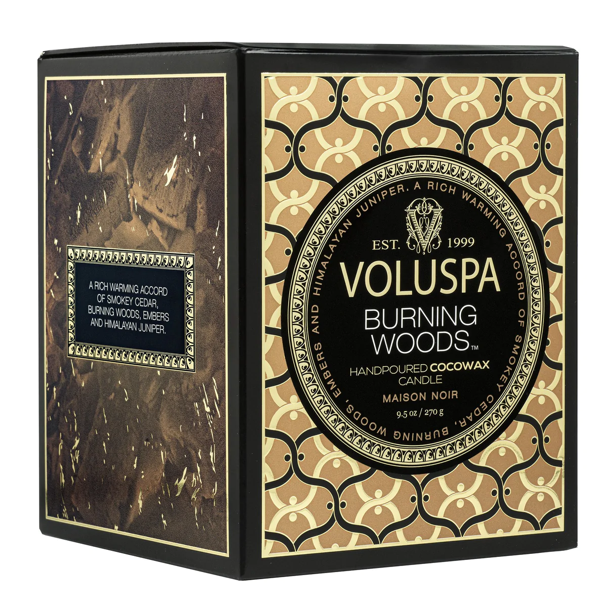 Voluspa - BURNING WOODS - Classic candle