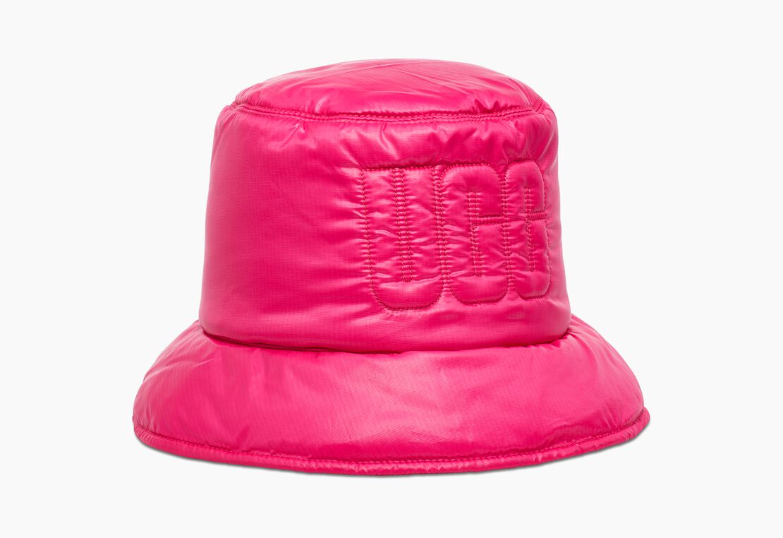 Ugg - Quilted Logo Bucket Hat - Neon Pink