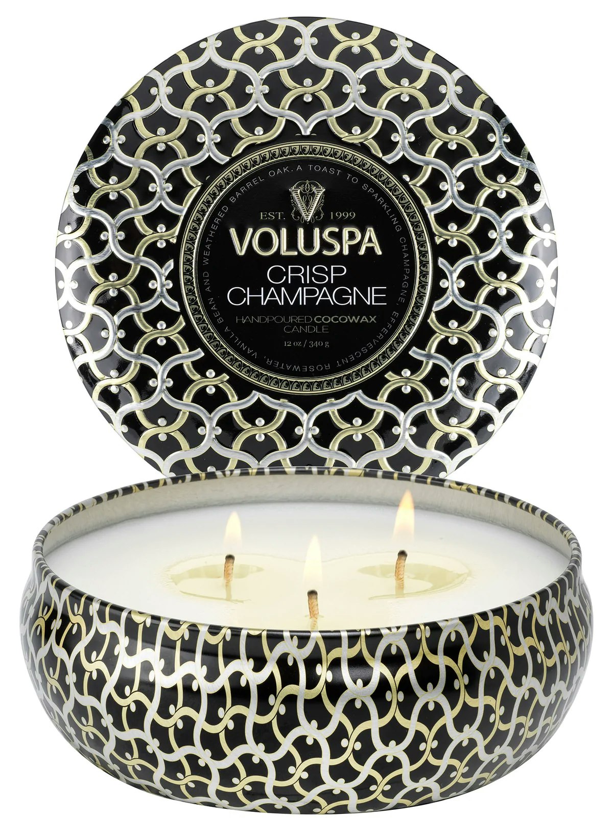 Voluspa - CRISP CHAMPAGNE - 3 WICK TIN CANDLE