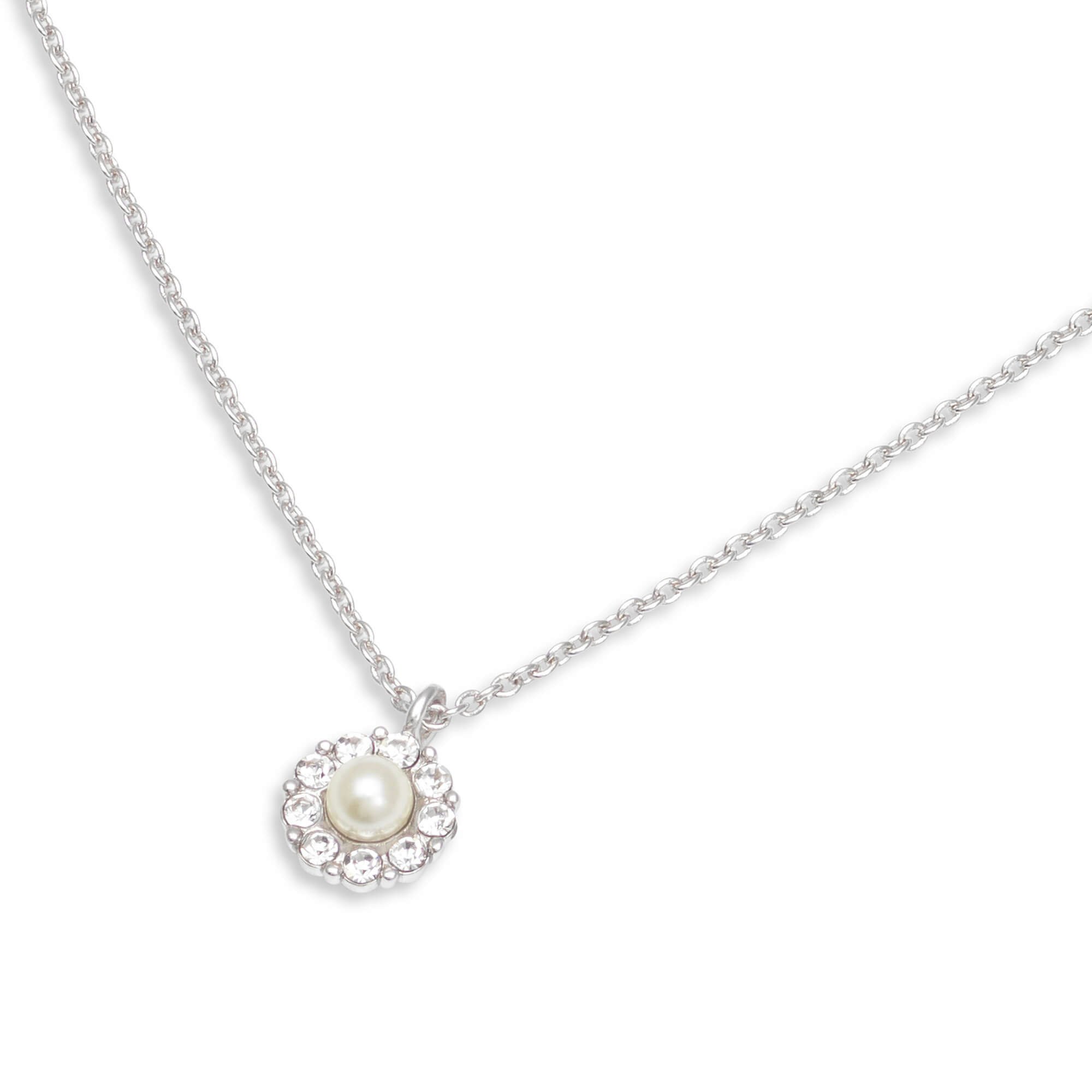Lily and Rose - PETITE MISS SOFIA PEARL NECKLACE – CRYSTAL (SILVER)
