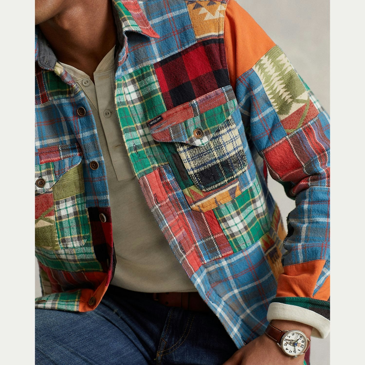 Ralph Lauren - Patchwork Twill Shirt Jacket