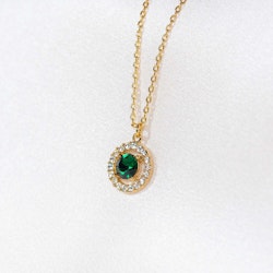 LILY AND ROSE - MISS MIRANDA NECKLACE – EMERALD (GOLD)