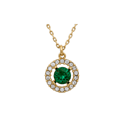 LILY AND ROSE - MISS MIRANDA NECKLACE – EMERALD (GOLD)