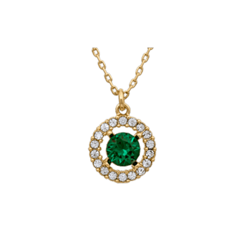 LILY AND ROSE - MISS MIRANDA NECKLACE – EMERALD (GOLD)
